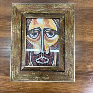 Jesus Christ Hand Painted Oil Painting‎ on Canvas and Framed